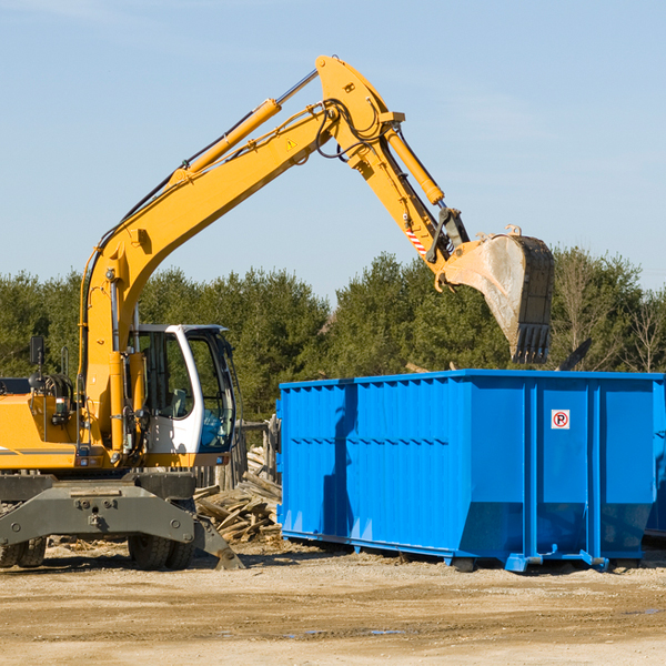 can i rent a residential dumpster for a construction project in Verner WV